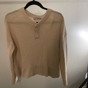 EVERLANE, recycled cashmere henley long sleeve